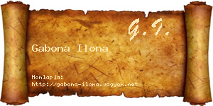 Gabona Ilona névjegykártya